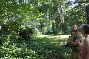 Will and Libby at his cabin in Dobson.