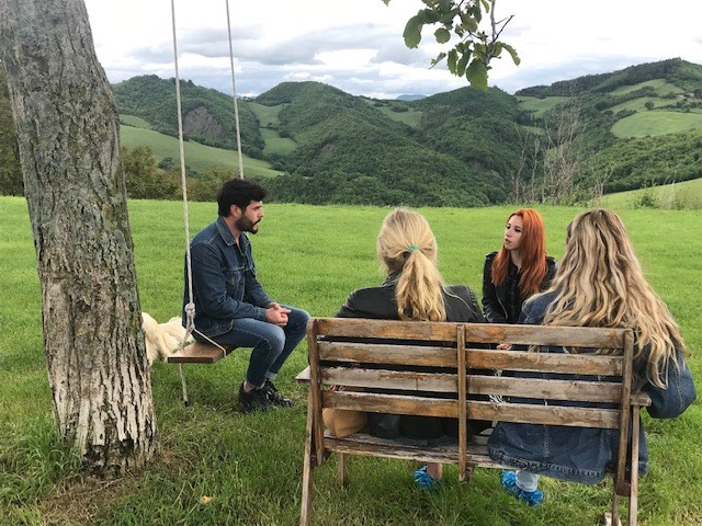 Emilio being interviewed