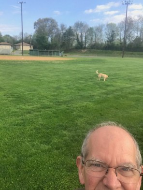 selfie on Brewbaker field